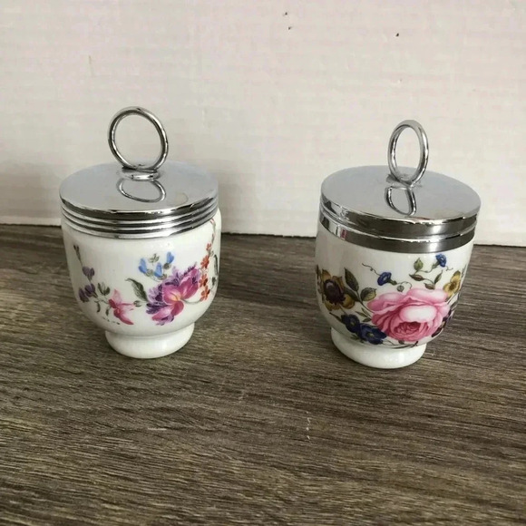 Vtg Royal Worcester Egg Coddlers - Picture 8 of 12